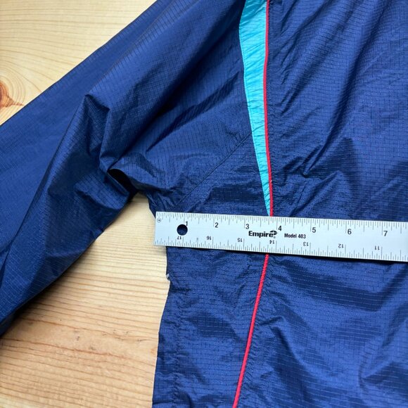 Vintage Asics Gore Tex Windbreaker Jacket Womens Large Blue Full Zip Running - Picture 8 of 16